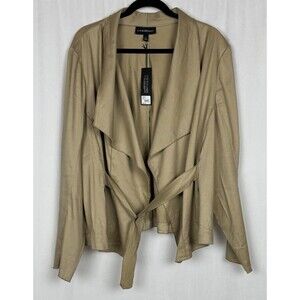Lane Bryant Women’s Size 26 Cascade Open Front Jacket Tan/Khaki